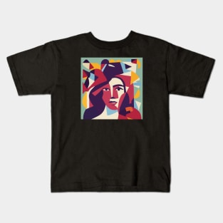 Camilla - Cubism Portrait Kids T-Shirt